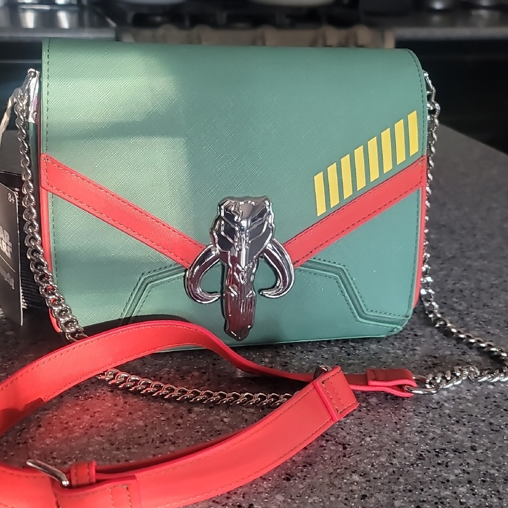 Loungefly Green and Red Crossbody Bag